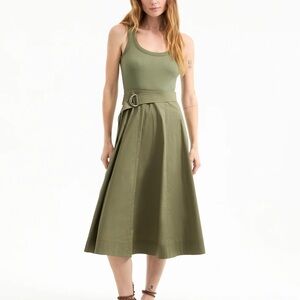 NWT Veronica Beard Olive Green Midi Dress